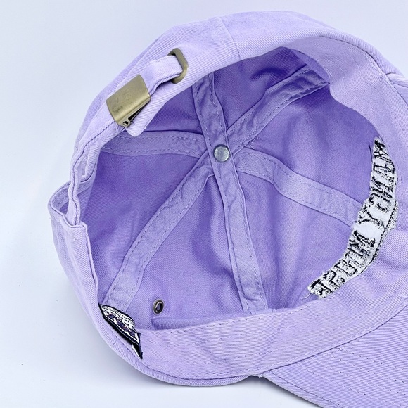 Vintage Mangy Moose Jackson Hole WY Lilac StrapBack Hat Cap Adult OSFM - Picture 9 of 11